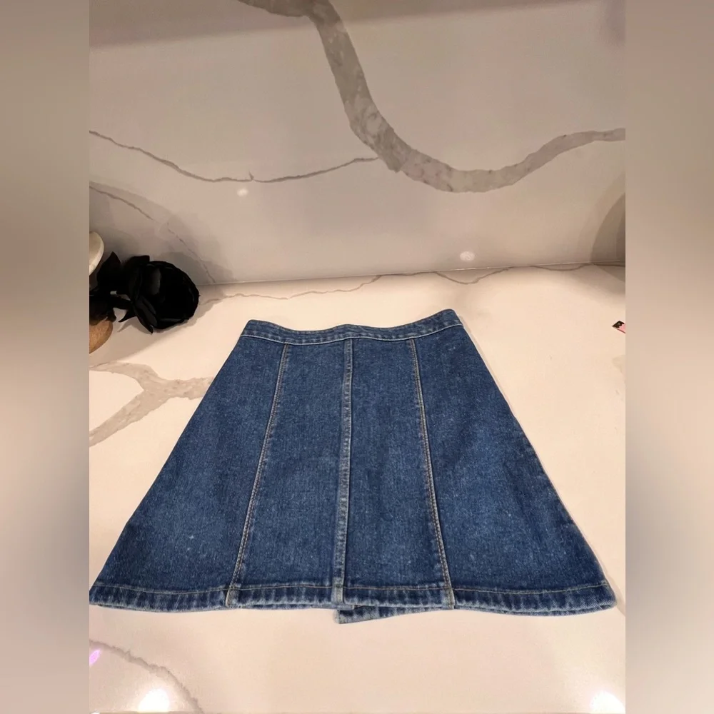 Vintage 90s E.P.I. Jean skirt with button down details size Medium(8) - Picture 5 of 12